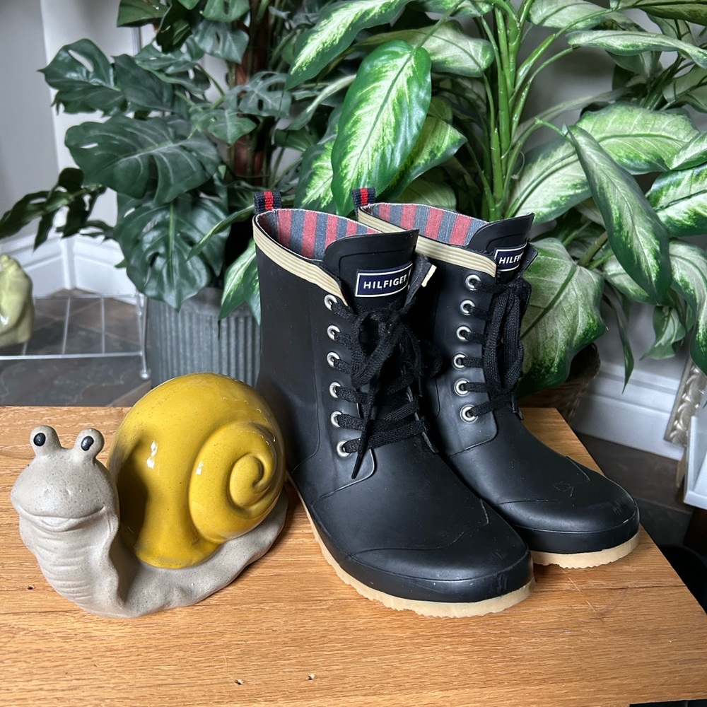 Tommy Hilfiger Black Rain Boots